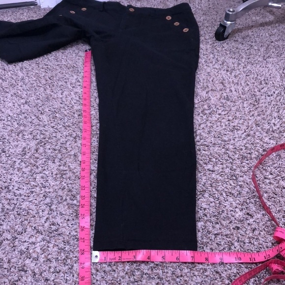 Saint + Sofia Straight Trouser Pants Size US 12 Black - Picture 7 of 10